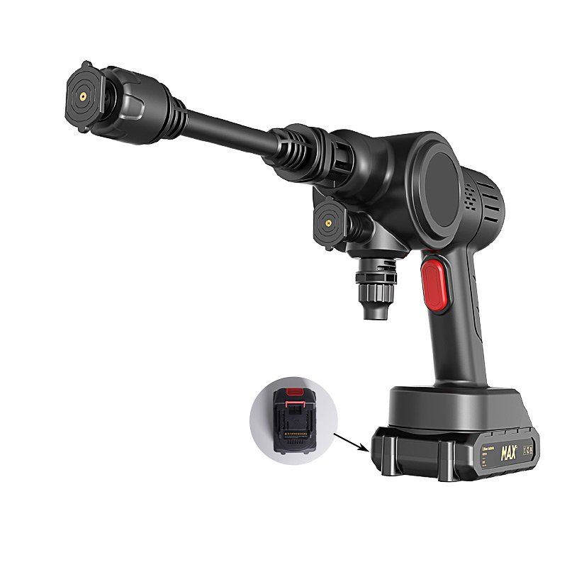 China Professional Manufacture Electric Car washer High Pressure 18.5V Cleaning Machine ABS Car Wash Gun With Foam