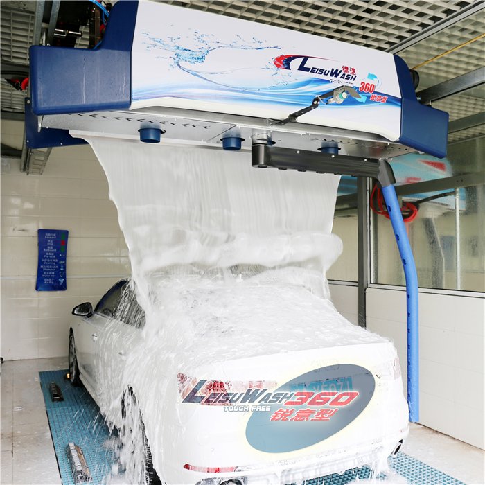 Leisu 360 mini PLC control touchfree factory prize car washer automatic car wash machine
