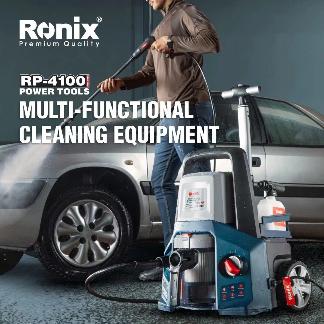 Ronix 4-in-1 Multi Purpose 1500W High Pressure Washer Cleaner Machine 130bar High Pressure Car Washing Machine
