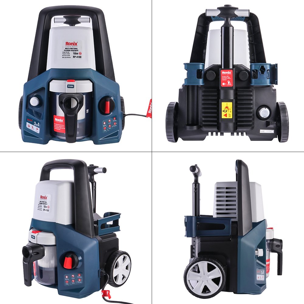 Ronix 4-in-1 Multi Purpose 1500W High Pressure Washer Cleaner Machine 130bar High Pressure Car Washing Machine