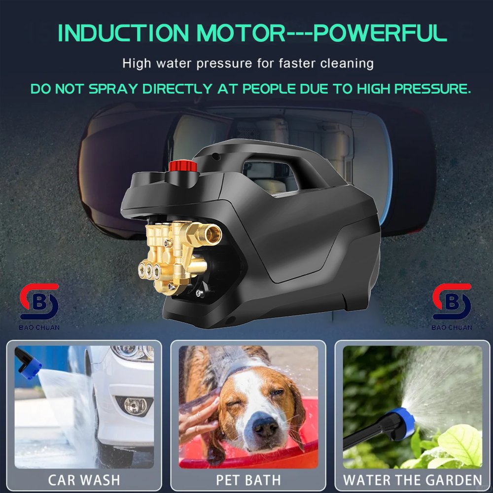 BC053018 Aluminum Copper Motor 1500w High Pressure Car washer portable electric High Pressure Car washer for household home use