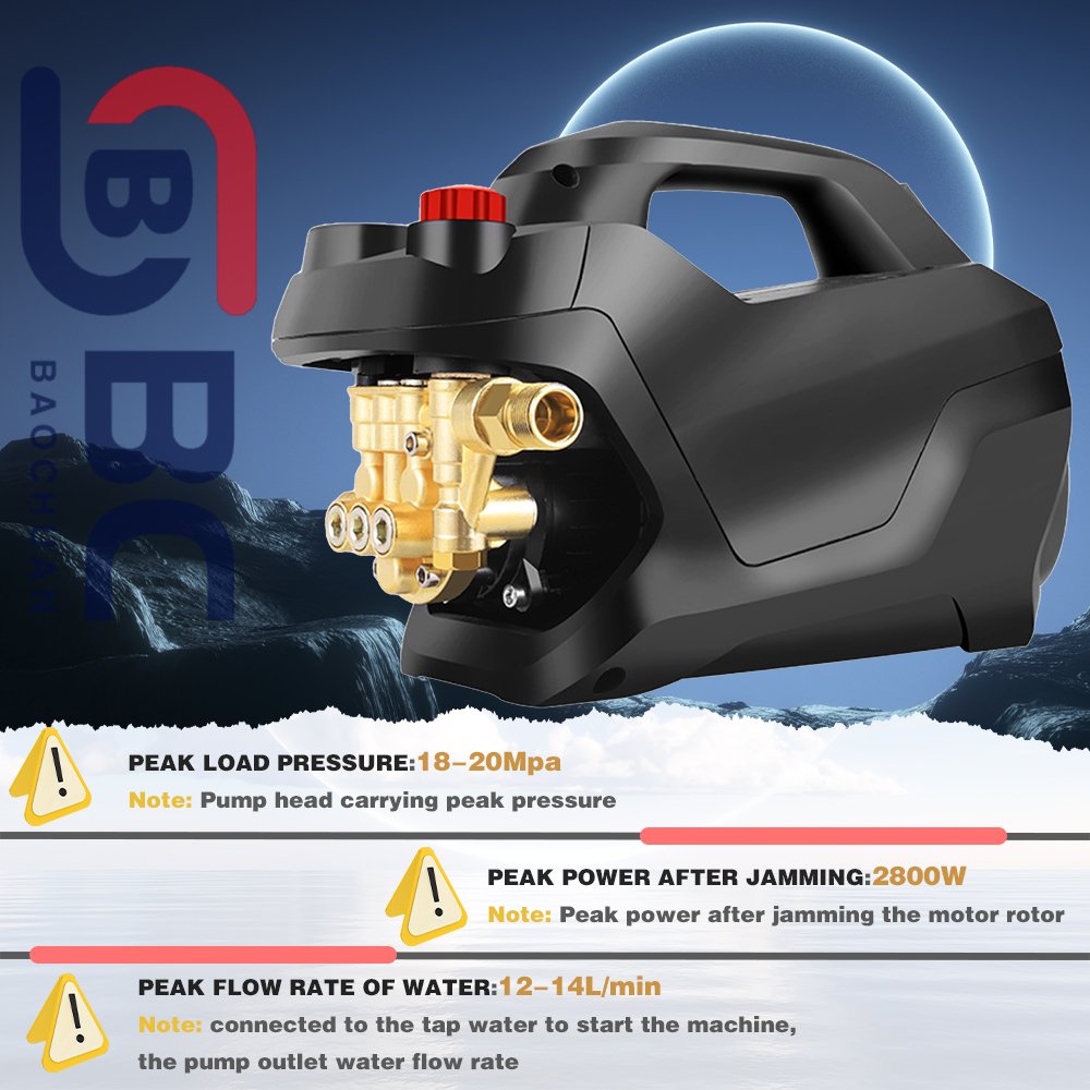 BC053018 Aluminum Copper Motor 1500w High Pressure Car washer portable electric High Pressure Car washer for household home use