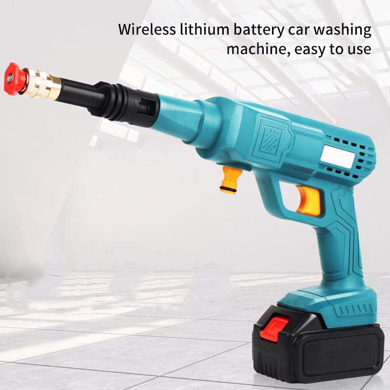 Portable Rechargeable High Pressure Car Washer Machine 6-in-1 Water Wash Gun Electric Car Washing Equipment