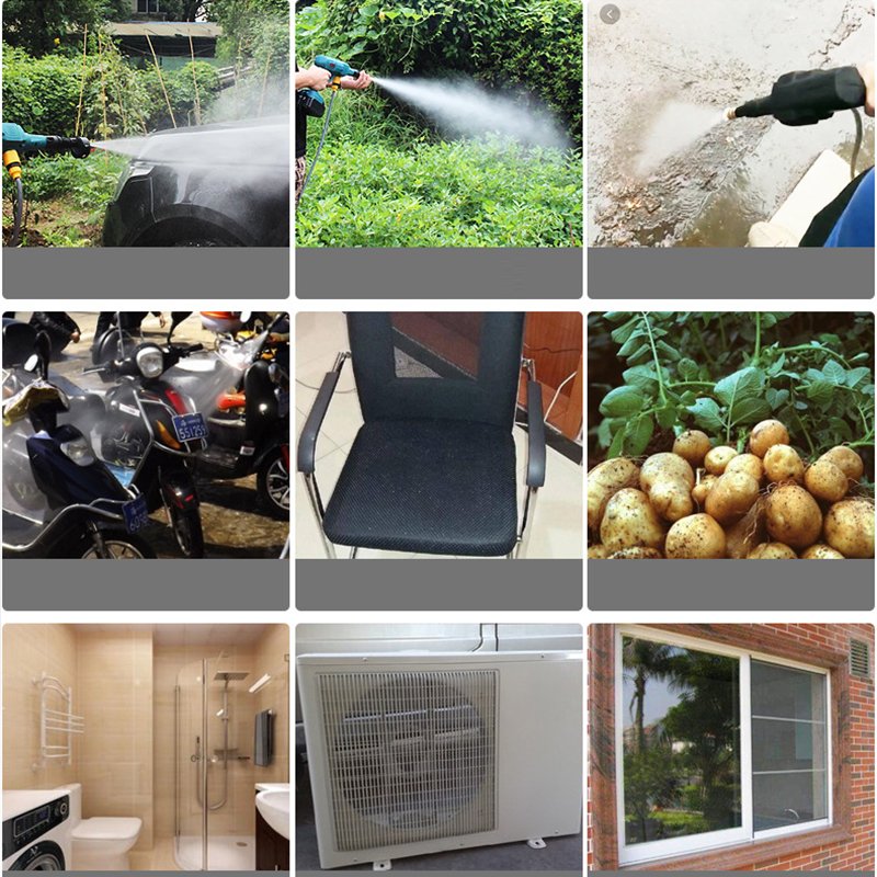 Portable Rechargeable High Pressure Car Washer Machine 6-in-1 Water Wash Gun Electric Car Washing Equipment