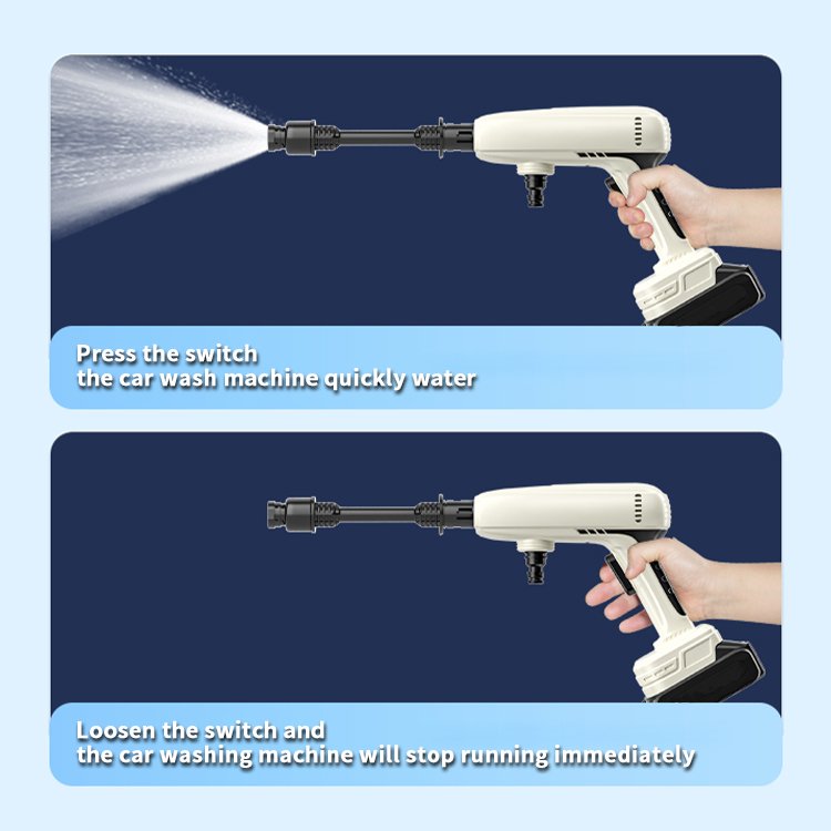 21V portable electric cordless rechargeable car washer machine automatic car wash equipment