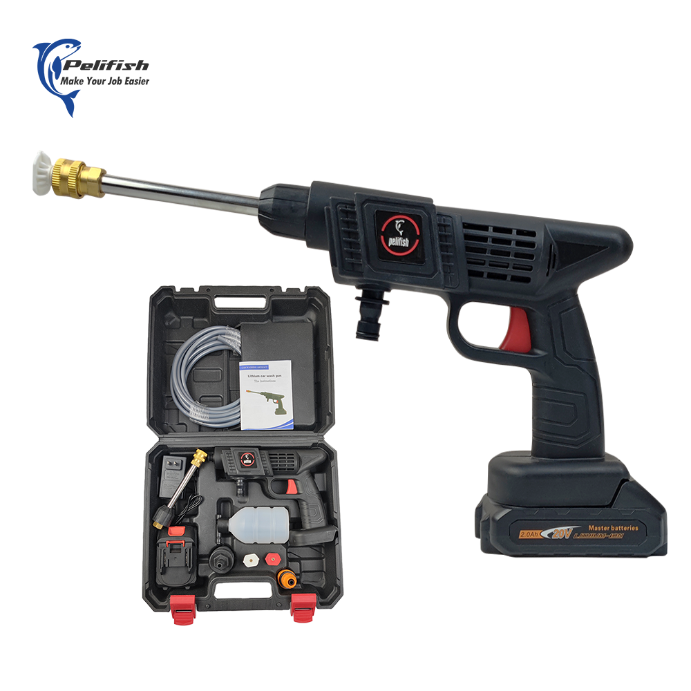 Pelifish Lithium Battery Car Washing Equipment Cordless Cleaning Kit High Pressure Car Washer