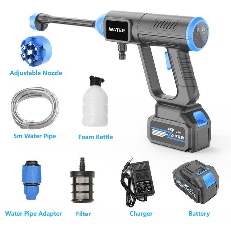 New Hot Selling Adjustable Nozzle Car Washer With 6 Quick Connector High Pressure Washing Gun Electric brushless pressure washer