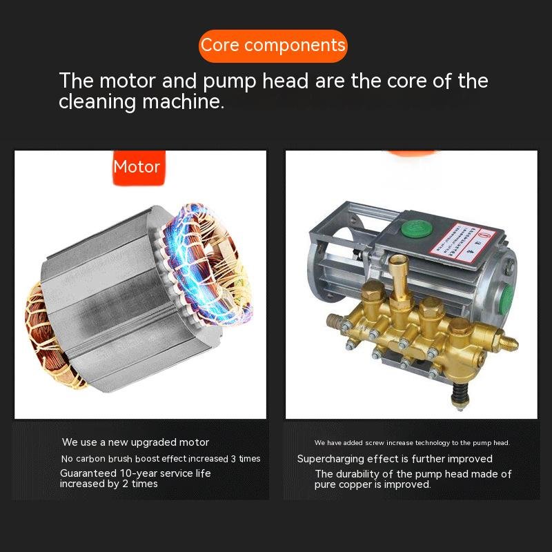 New 280 car wash high pressure water pump high power household 220v brush pump washing portable cleaning machine