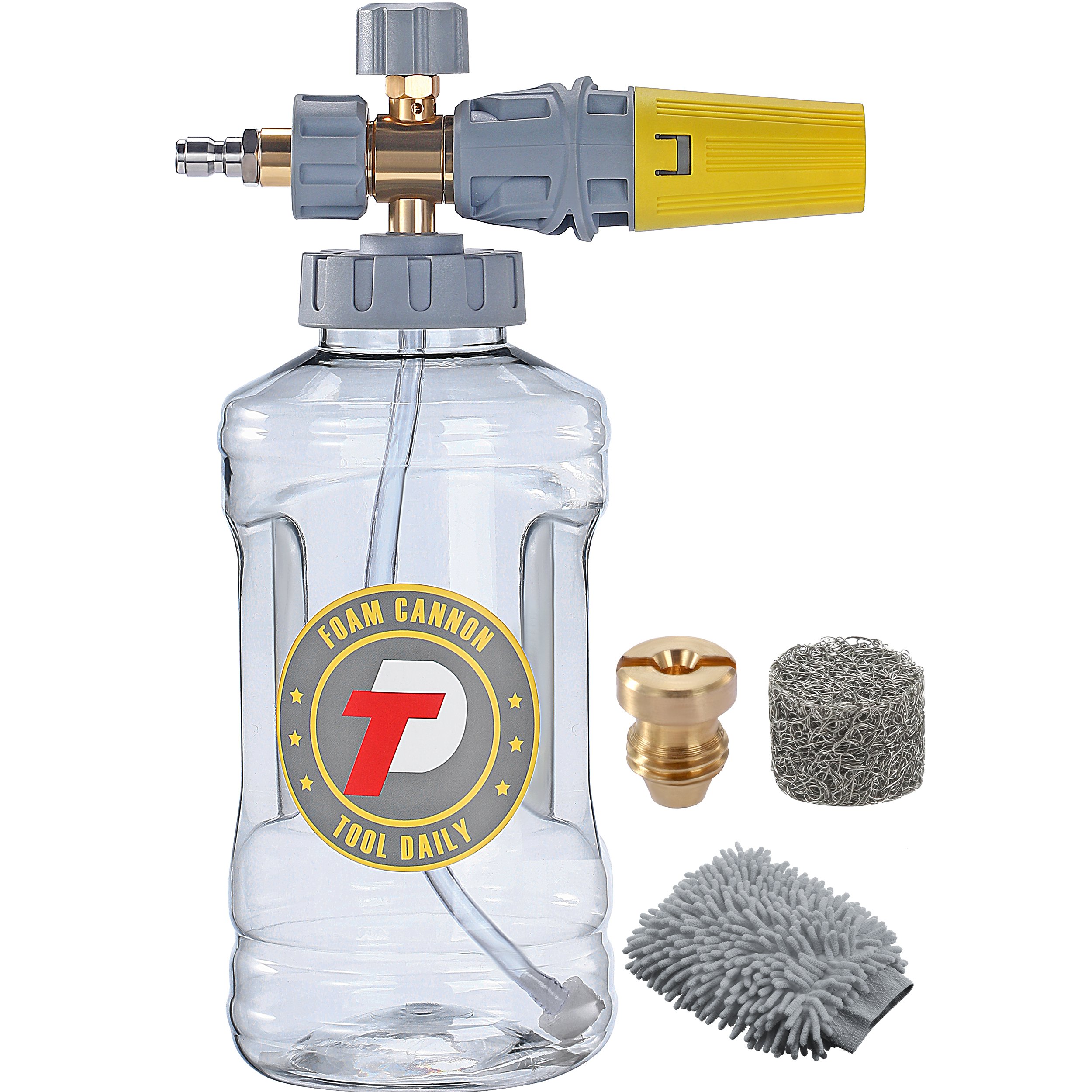 Transparent 1.5 L Car Wash Foam Bottle Pressure Washer Foam Lance Big Mouth Car Foam Blaster