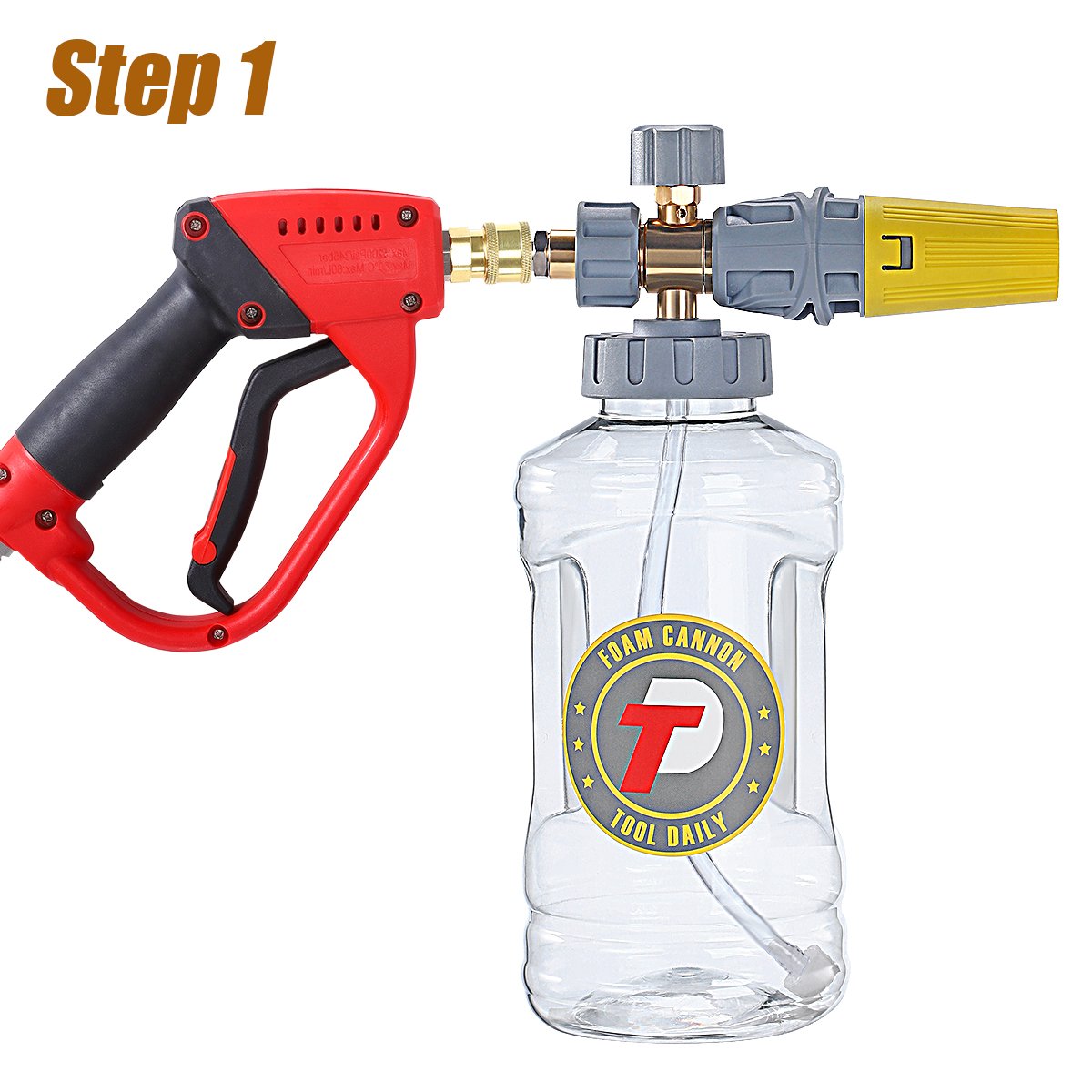 Transparent 1.5 L Car Wash Foam Bottle Pressure Washer Foam Lance Big Mouth Car Foam Blaster