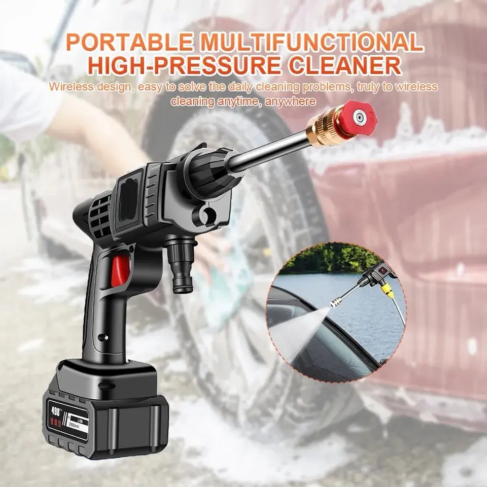 RONIX Car Washing Machine Water Spray Gun Car Wash Wireless Lithium Battery Portable High Pressure Car Washer