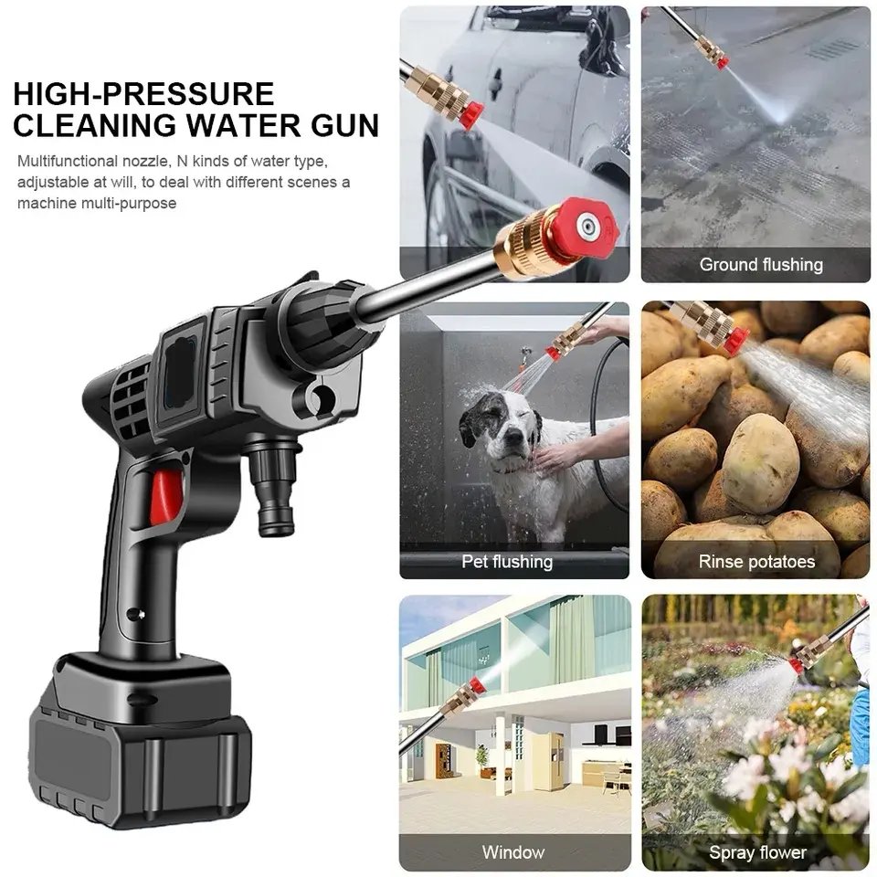 RONIX Car Washing Machine Water Spray Gun Car Wash Wireless Lithium Battery Portable High Pressure Car Washer