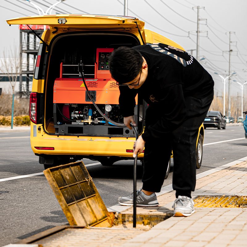 AMJET New High Pressure Water Jet Drain Cleaner Sewer Jetter Drain Cleaning Machine For 75-600mm Pipe Cleaning