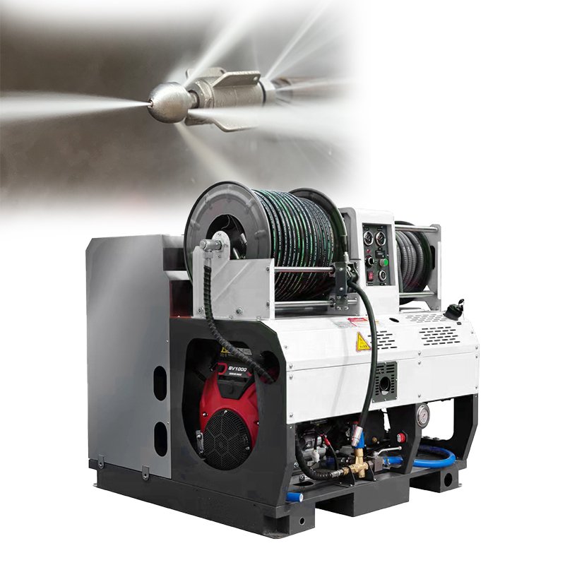 AMJET New High Pressure Water Jet Drain Cleaner Sewer Jetter Drain Cleaning Machine For 75-600mm Pipe Cleaning