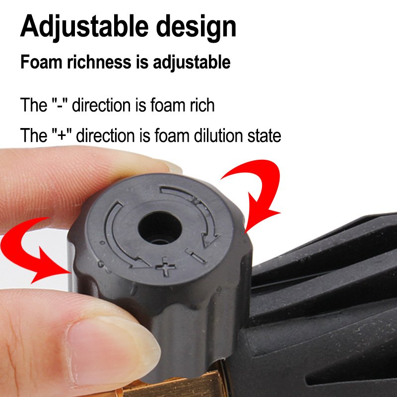 Lingzhen Pressure Washer High Quality Brass Large Mout Bottle Clear Car Detail Electric Commercial Foam Cannon