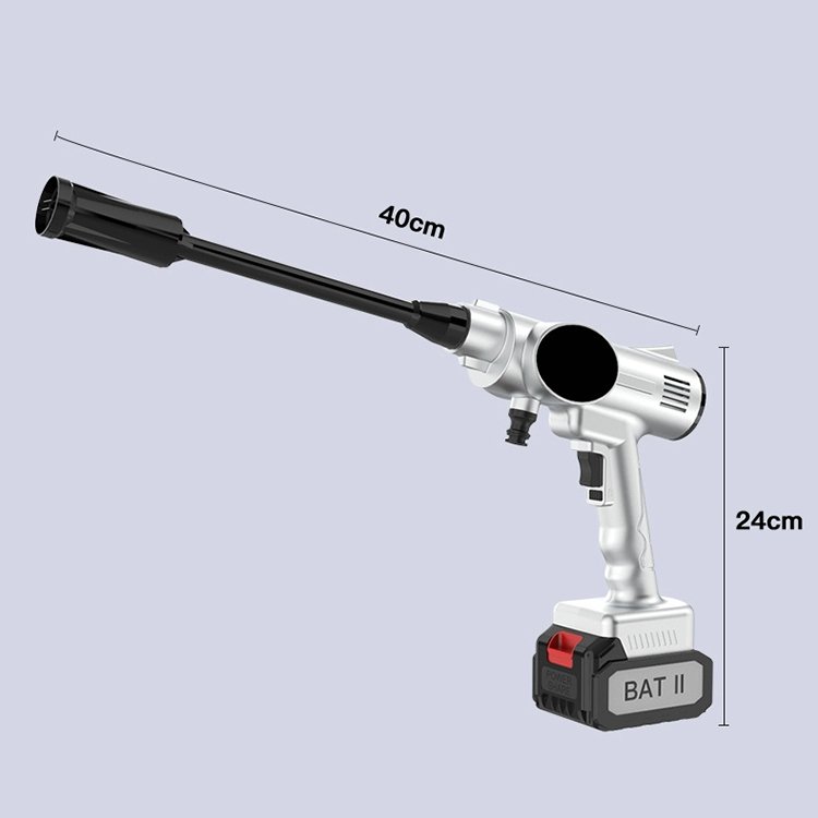 high quality popular 60 bar pressure car washing gun wireless rechargeable lithium battery car washer spraying gun