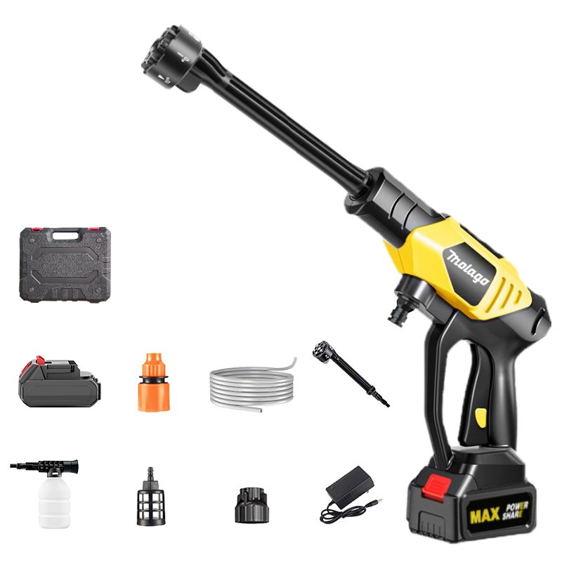 Portable Electric Battery Powered Automatic High Pressure Wireless Car Washer 6 In 1 Nozzle Cordless Pressure Washer