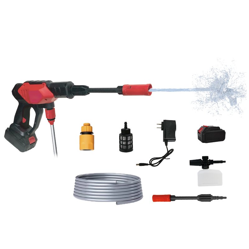Portable Electric Battery Powered Automatic High Pressure Wireless Car Washer 6 In 1 Nozzle Cordless Pressure Washer