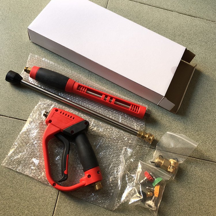 5000 PSI High Pressure Washer Gun With Replacement Extension Wand Water Spray trigger Gun 5 Nozzle Tips Set