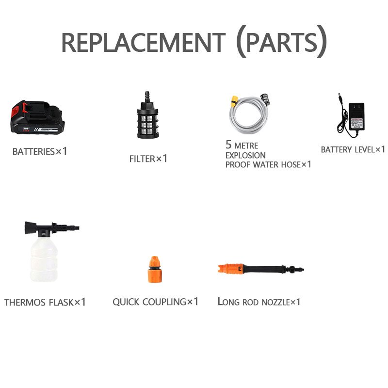 Wholesale High Quality Portable Lithium Battery Car Washer Gun Pump with Car Washer Nozzle