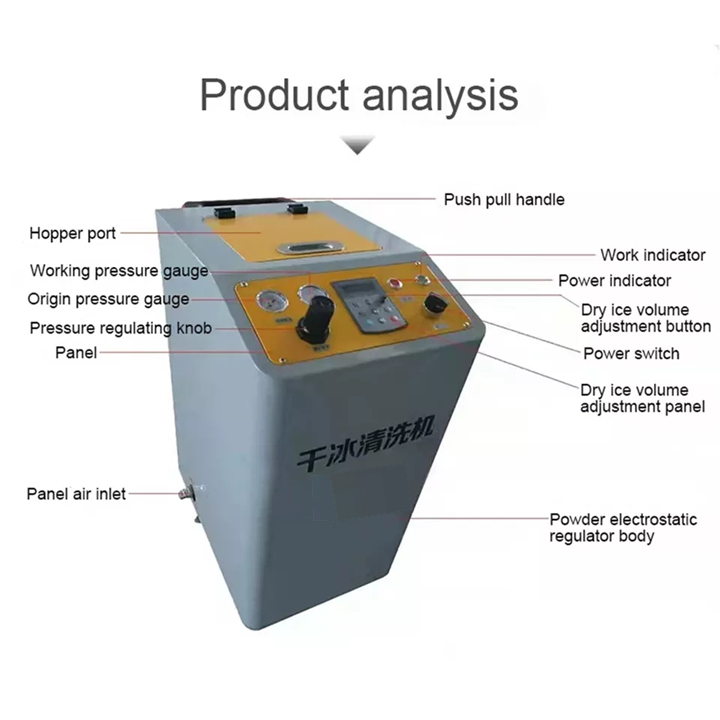 Low Consumption Dry Ice Blasting Machine for Car Washer with Efficient Nacelle Cleaning Valve