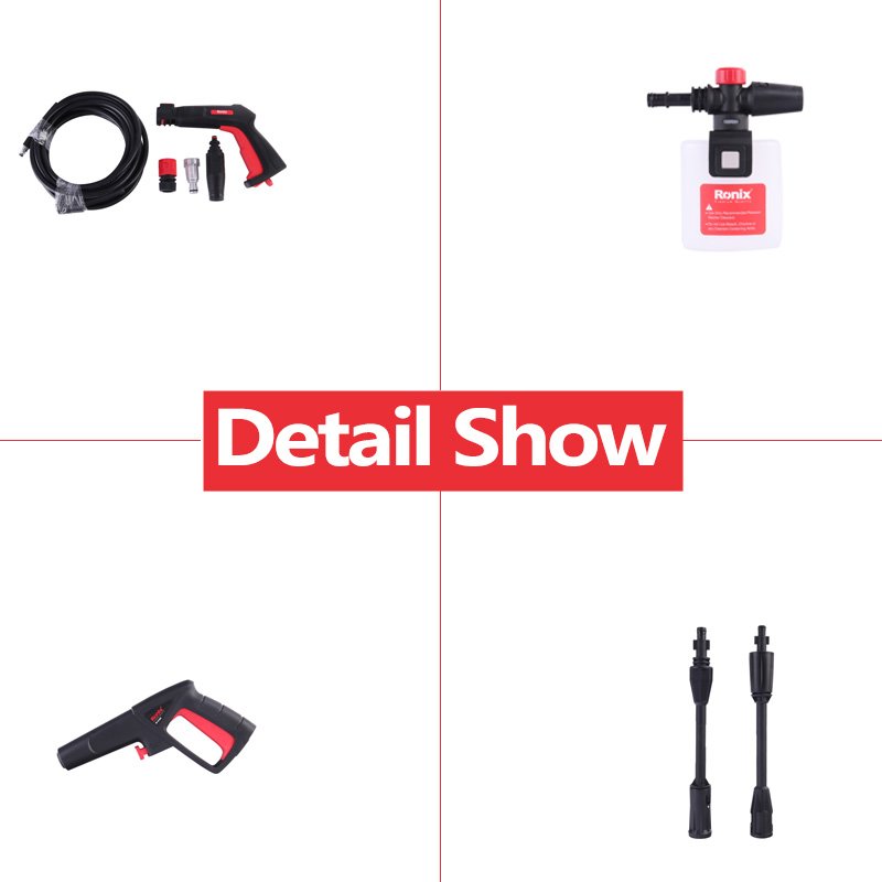 Ronix Carwash RP-U100C 1400W 100BAR Power Wholesale Car Cleaning Adjustable Spray Gun Car Wash Machine High Pressure Washer