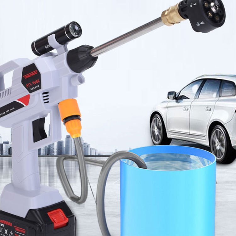 Portable Water High Pressure High Speed Motor Car Cleaning Pressure Washer Guns Lithium Battery Car Washer Machine