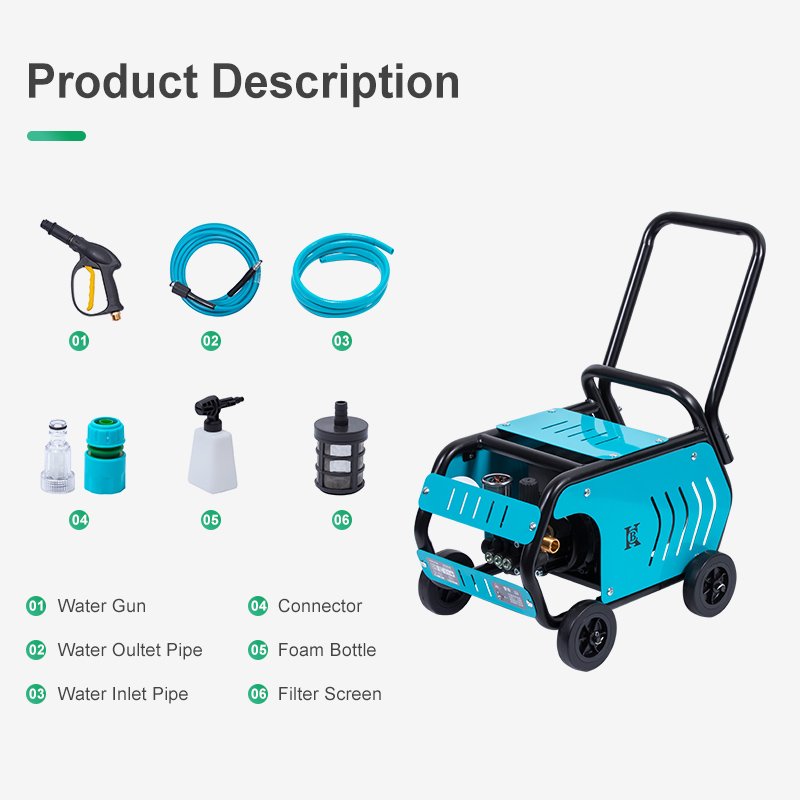 Professional High Pressure Washer Car Truck Wash Machine Washer Cart with Wheels