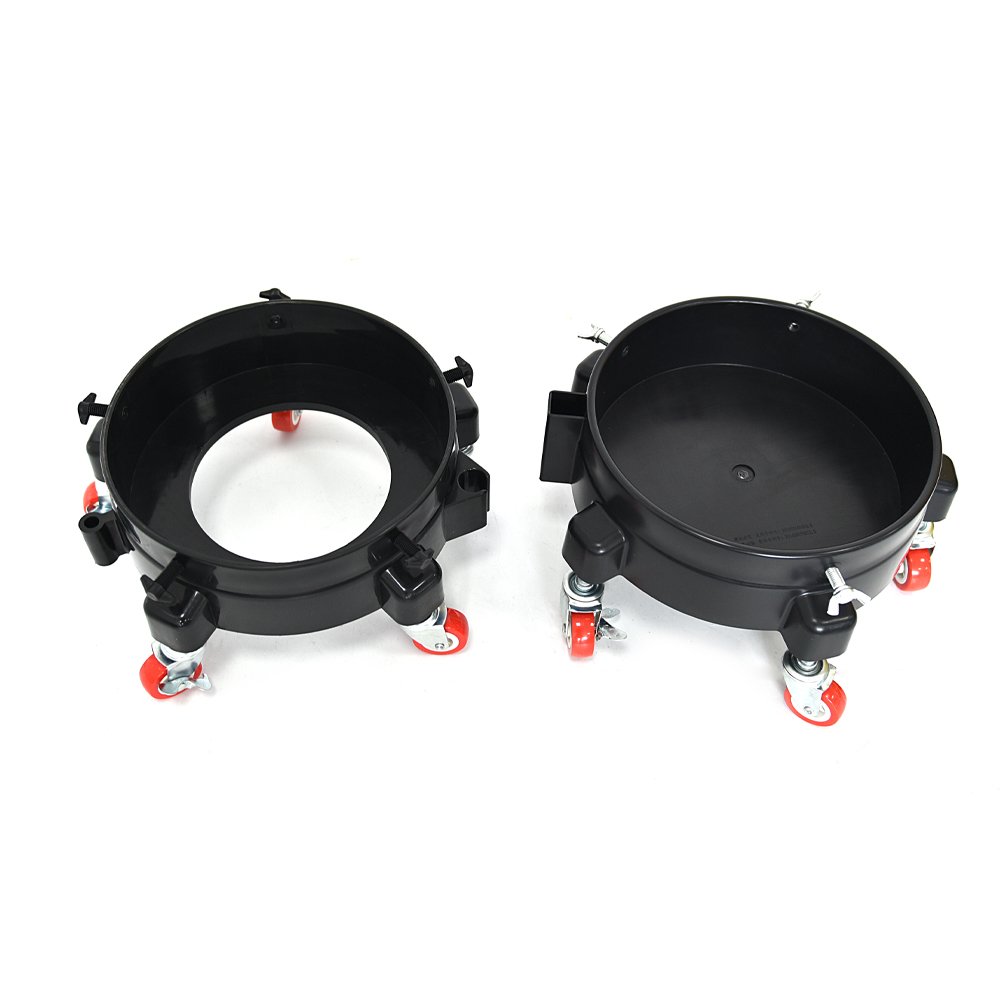 Plastic Bucket Dolly With 5 Wheels and 2 Locking Casters For Easy Car Washing