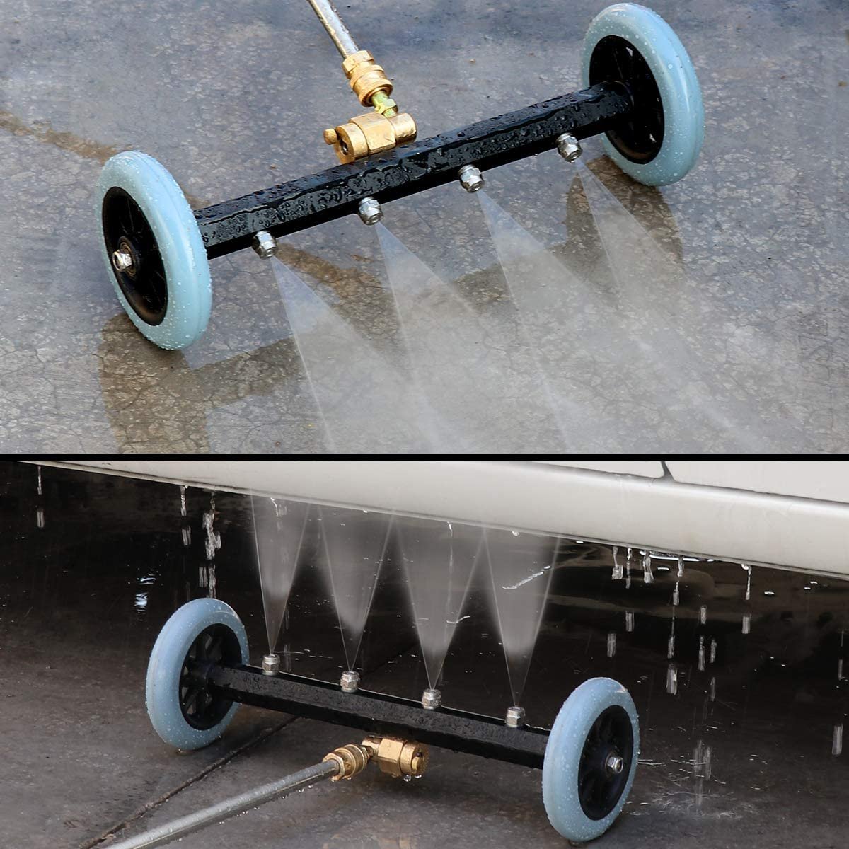 Pressure Washer Undercarriage Cleaner, 16 Inch Power Washer Surface Cleaner Attachments, Under Car Wash Water Broom
