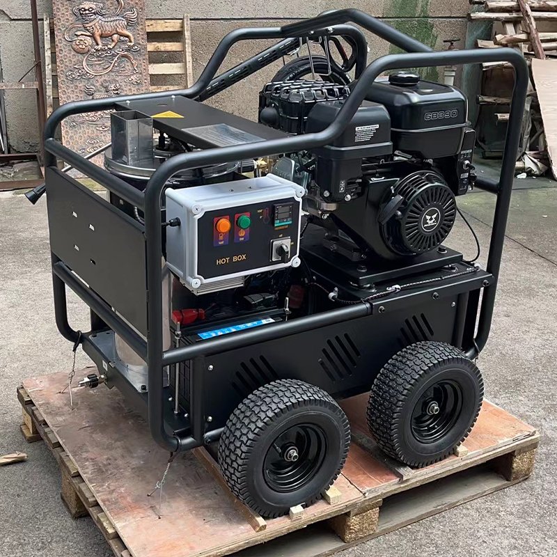 AMJET Gasoline Wet Steam Cleaner and Hot Water Commercial High Pressure Power Washer - 3635PSI, 4 GPM