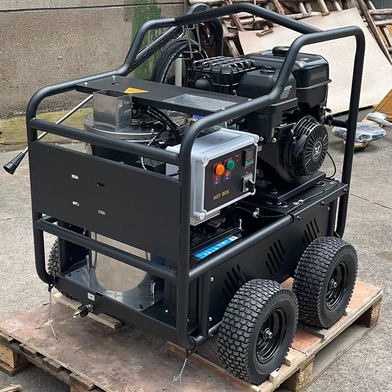 AMJET Gasoline Wet Steam Cleaner and Hot Water Commercial High Pressure Power Washer - 3635PSI, 4 GPM