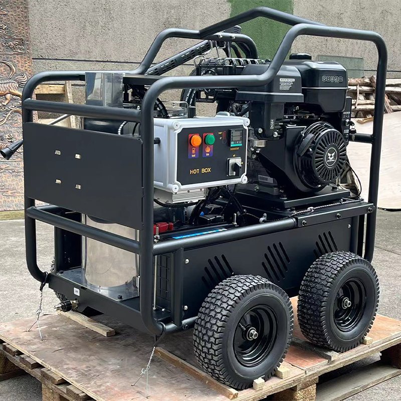 AMJET Gasoline Wet Steam Cleaner and Hot Water Commercial High Pressure Power Washer - 3635PSI, 4 GPM