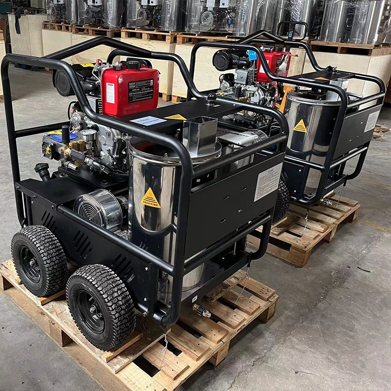 AMJET Gasoline Wet Steam Cleaner and Hot Water Commercial High Pressure Power Washer - 3635PSI, 4 GPM