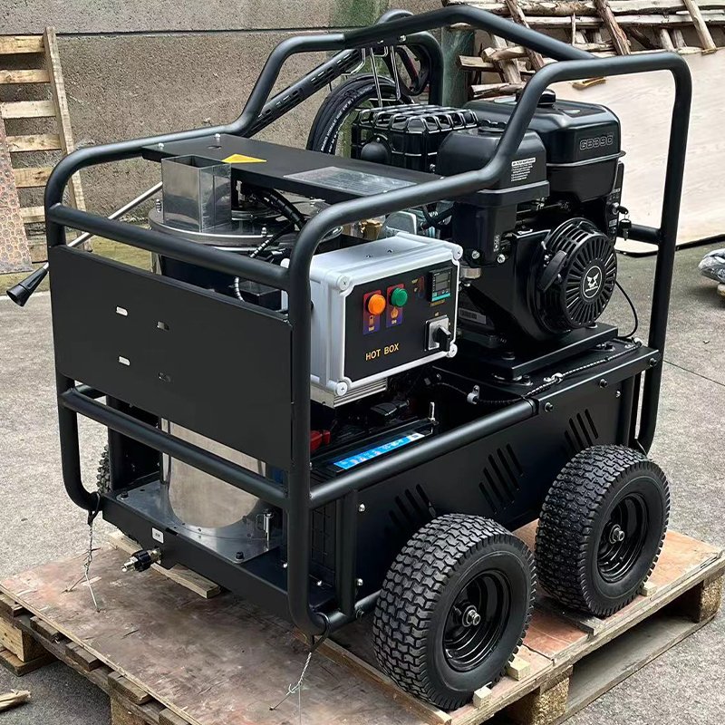 AMJET Gasoline Wet Steam Cleaner and Hot Water Commercial High Pressure Power Washer - 3635PSI, 4 GPM