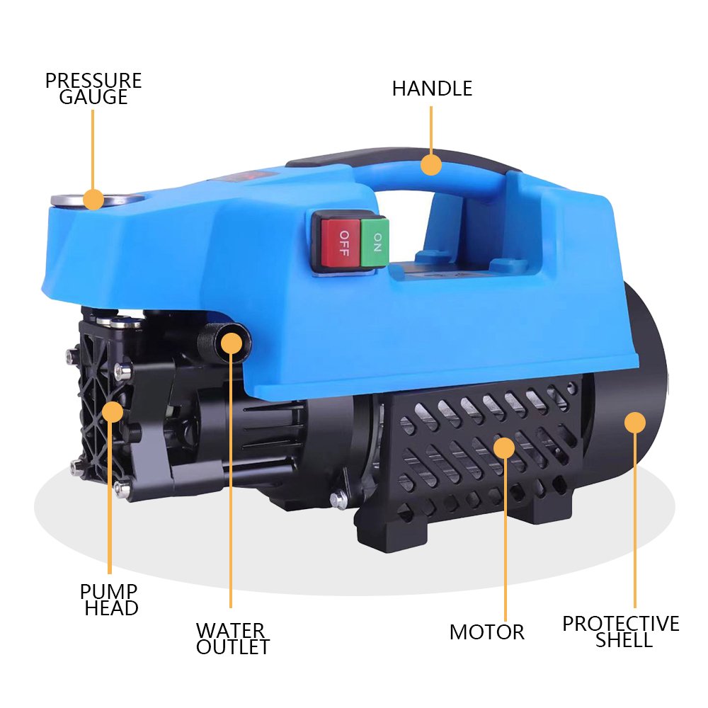 BC053006 2000w Automatic Car Washer Car Cleaning High Pressure Washing Machine Water Gun Copper Motor Portable Cleaning Washer