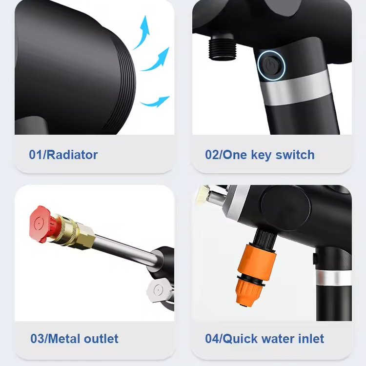 Portable Lithium Battery Snow Foam Gun Car Wash 24V High Pressure Water Gun cordless Car pressure Washer