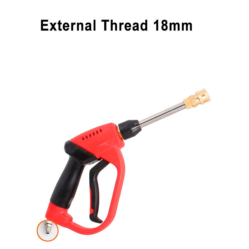 Lingzhen High Pressure Short Washer Gun M18 Quick Connector 5000PSI Car Washer Gun for Car Cleaning
