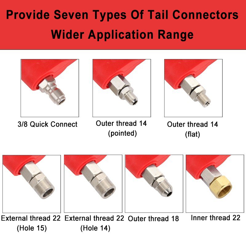 Lingzhen High Pressure Short Washer Gun M18 Quick Connector 5000PSI Car Washer Gun for Car Cleaning