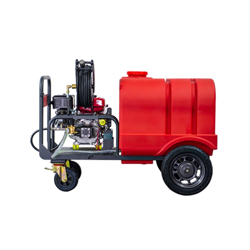 New Mobile Pressure Washer Trailer with Easy-to-Use Short Gun High Pressure Cleaner Core Components-Pump and Motor