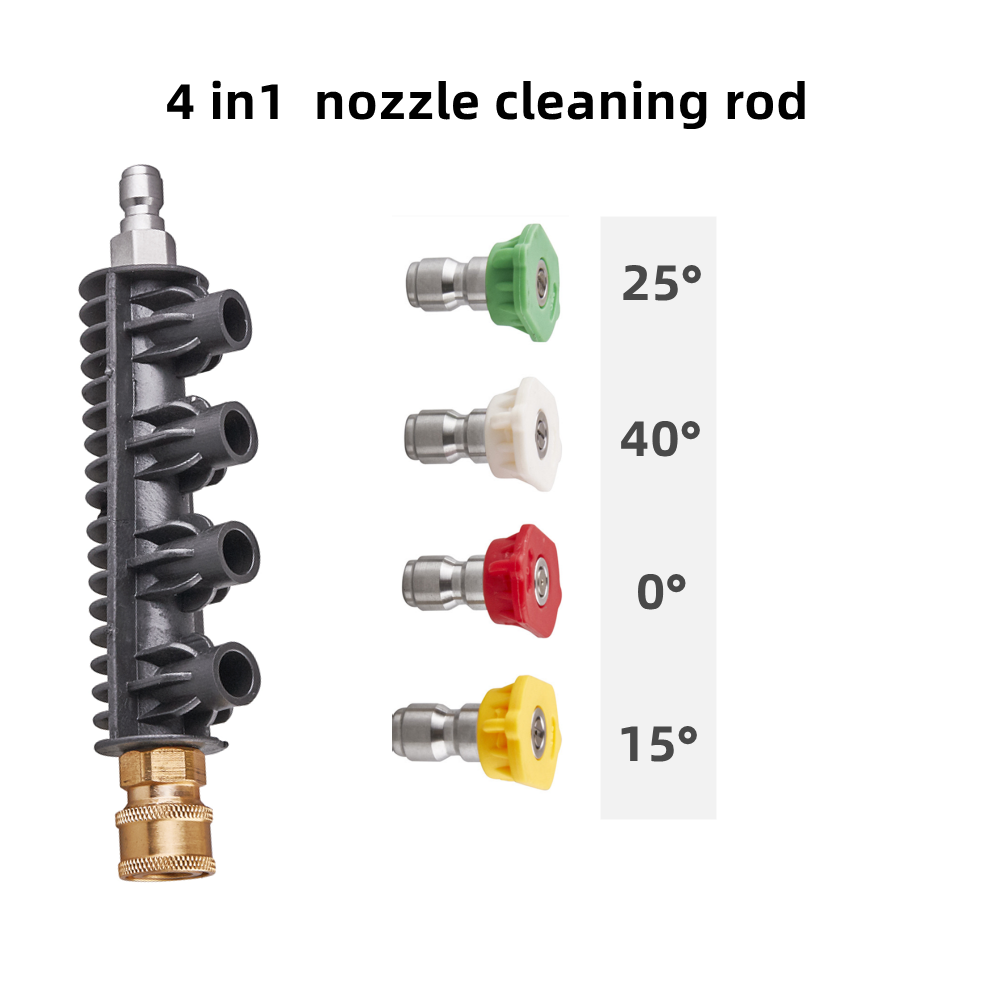 4 IN 1 color nozzle rod for high pressure wash car