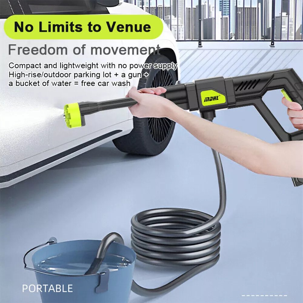 New 4000 PSI 300W Wireless High Pressure Car Washer Tool Kit Portable Wash Cleaner