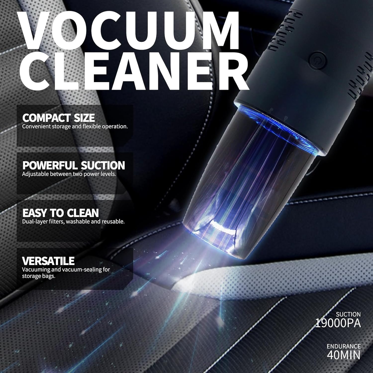 15000Mah Car Wash Cleaning Kit 5 In 1 Multifunctional High Pressure Car Washer Wet And Dry Vacuum Cleaner For Cars