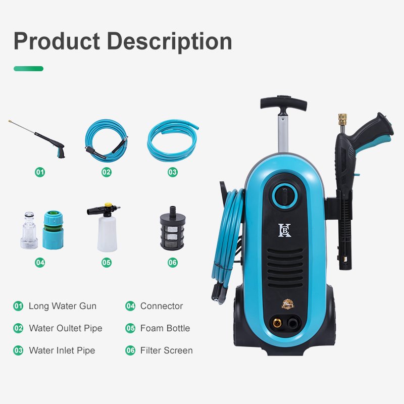 Popular Home Use in Europe and America Domestic Electric High Pressure Car Washer