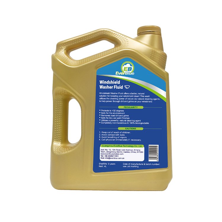 Everblue Wholesale 4L Freeze Proof Car Wiper Liquid Windshield Washer Fluid Screen Wash Antifreeze