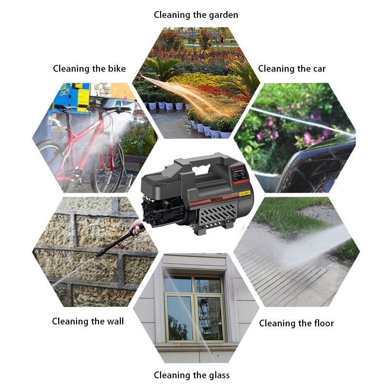 Hot product 1800W high pressure wash machine price self wash car wash machine with foaming bottle pressure pump car washer