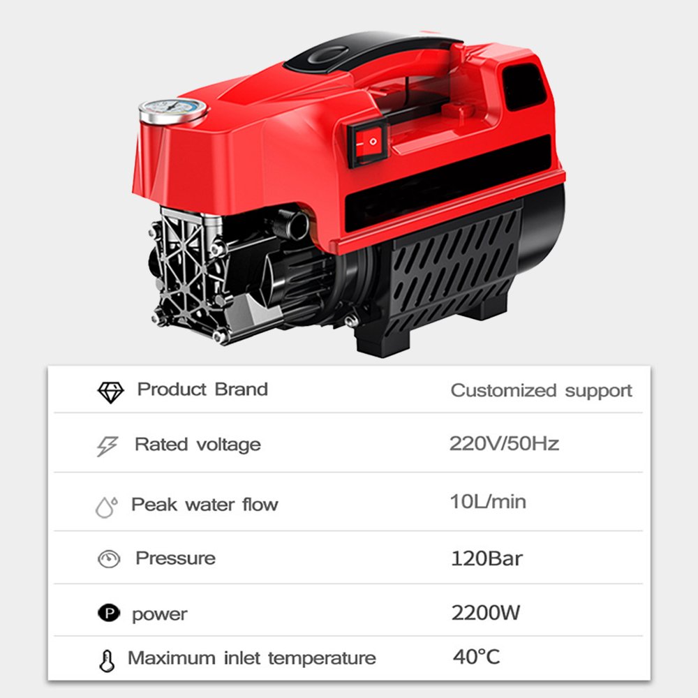 BC053005 High Pressure Water Pump Artifact Home And Commercial 220v Portable Vehicle High Power Car Washer