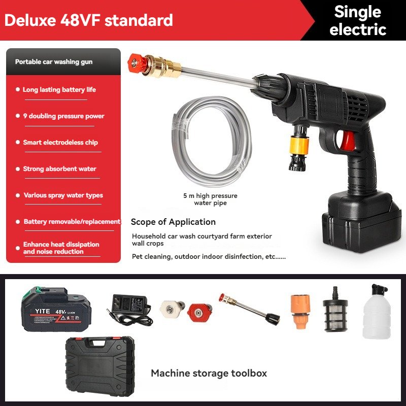 48v new portable wireless car washer high pressure high power washing machine Portable Wireless Cleaner