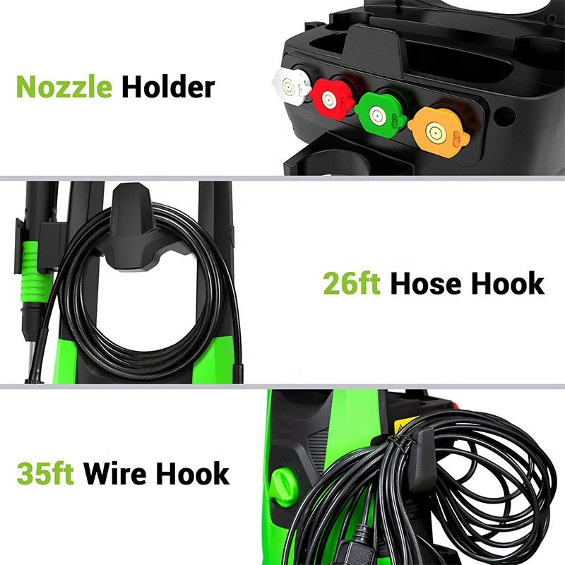 Altertool Electric Pressure Washer 3000PSI High Pressure Portable Car Washer With 4 Nozzles&Foam Cannon For Home Car