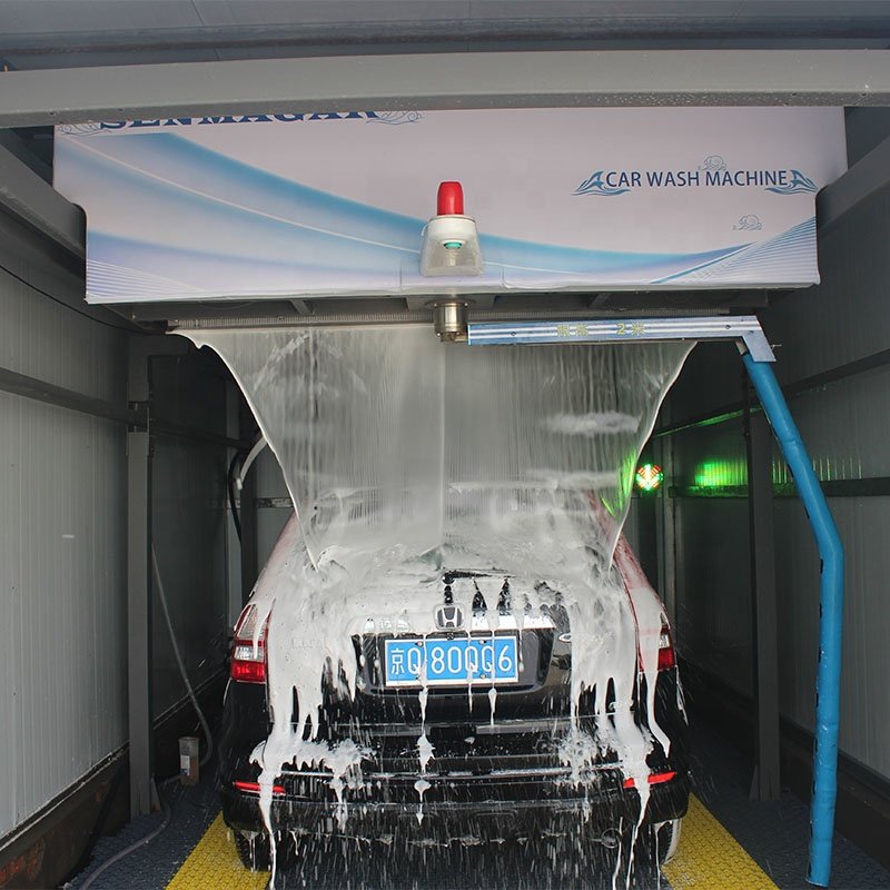 360 single arm cleaning coin operated touchless automatic car wash machine SENMAGAR brand